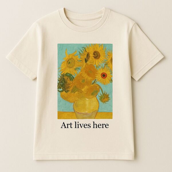 Van Gogh Ayçiçekleri Tişörtü- Art Lives here